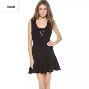 NWT Rebecca Minkoff Tijuana Black Mini Dress Size 4 Flare Scoopneck Cutouts